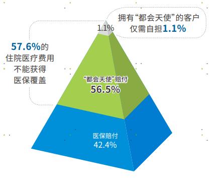 2023年大都会人寿“都会天使”医疗保险客户医疗费用构成图